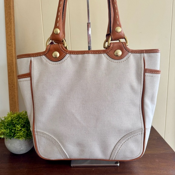 COACH Bleecker Heritage Canvas Tote & Matching Tattersall Wristlet 2007 - Picture 5 of 16